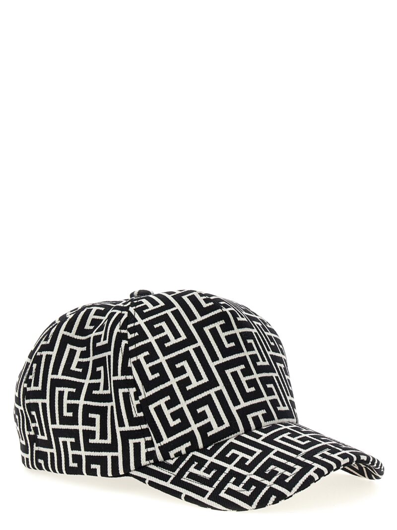 'Monogram' cap DH1XA216WB65GFE BALMAIN White/Black