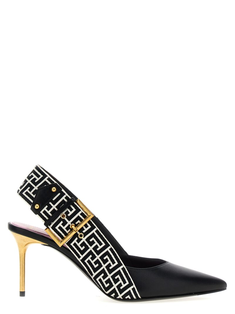 'Ruby' slingback BALMAIN White/Black