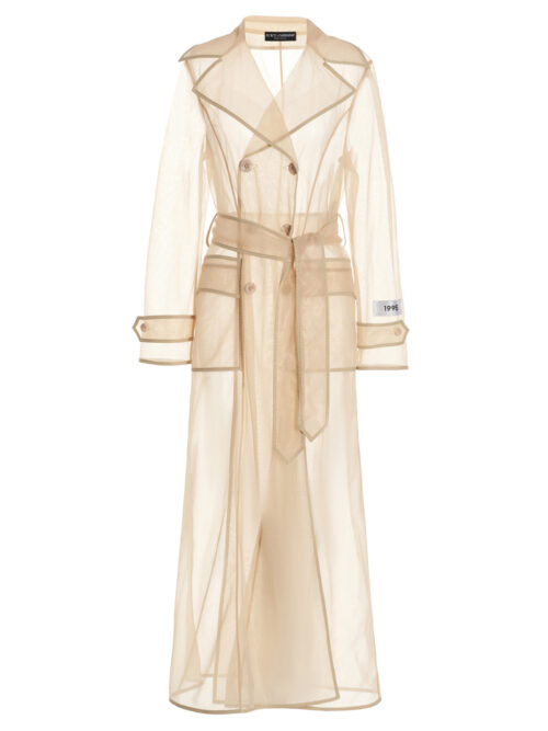 Kim Dolce&Gabbana' Trench Coat DOLCE & GABBANA Beige