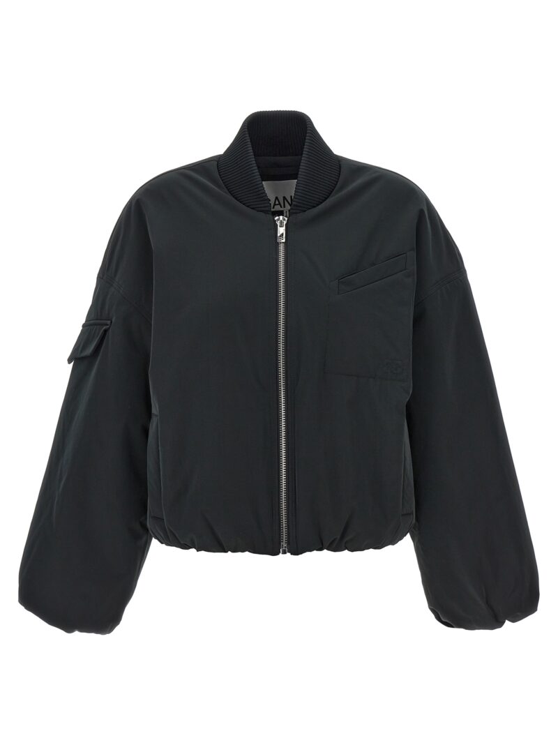 Nylon bomber jacket GANNI Black