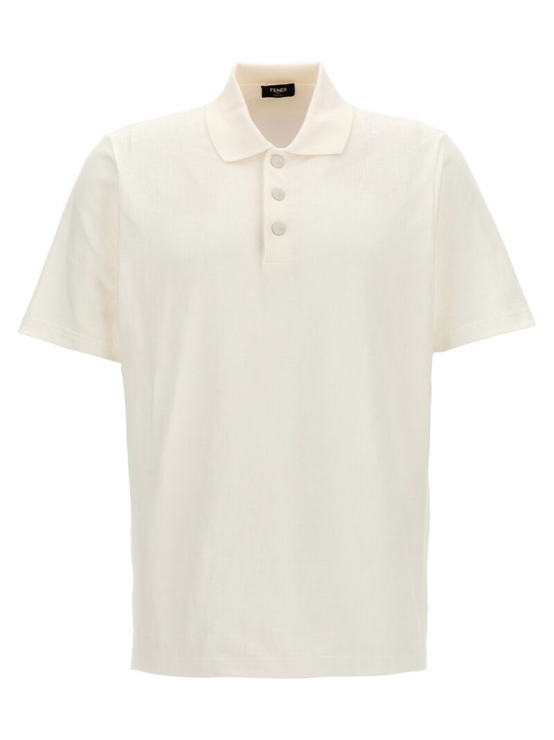 Jacquard polo shirt FENDI White