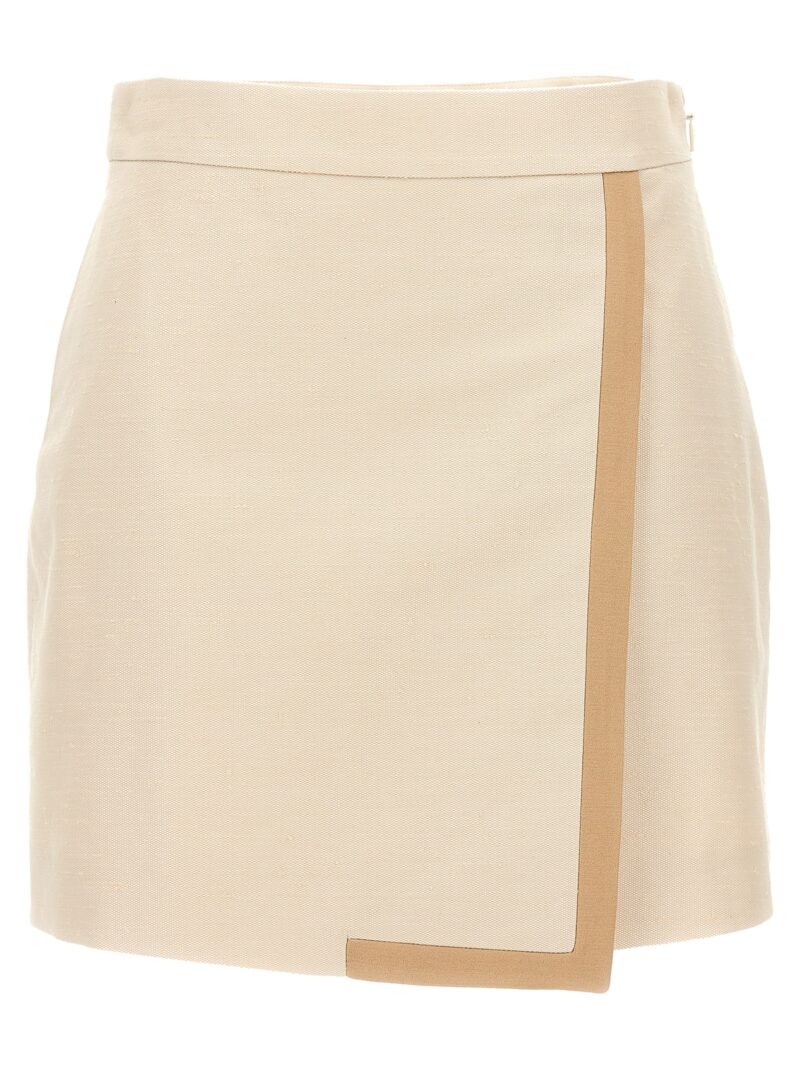 Contrasting profile skirt FENDI Beige