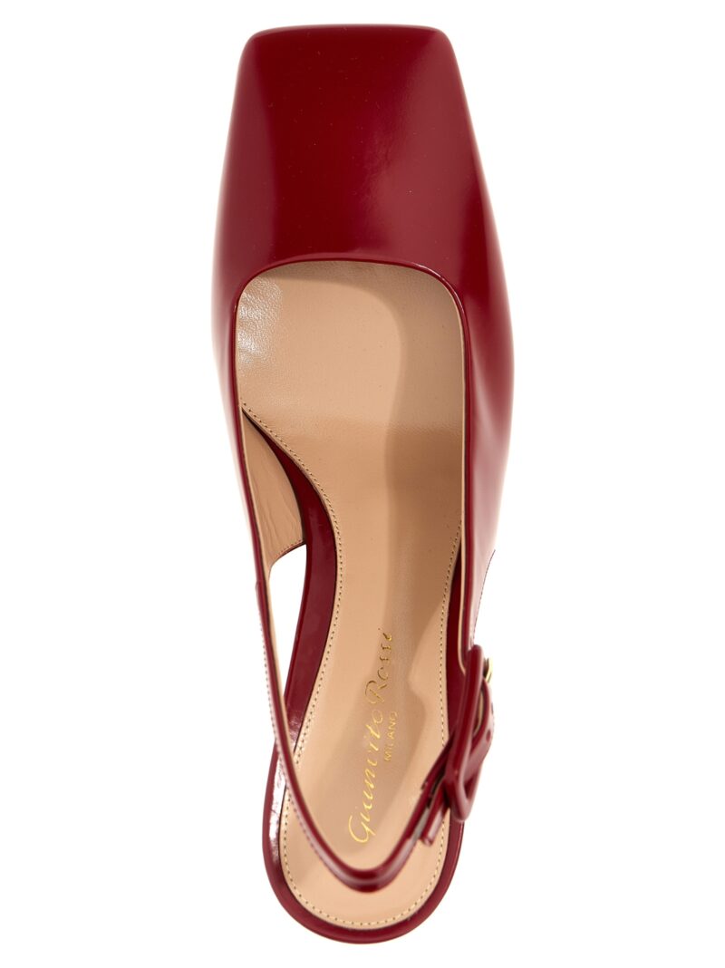 'Ric' slingback 100% goat leather (Capra Hircus Hircus) GIANVITO ROSSI Red