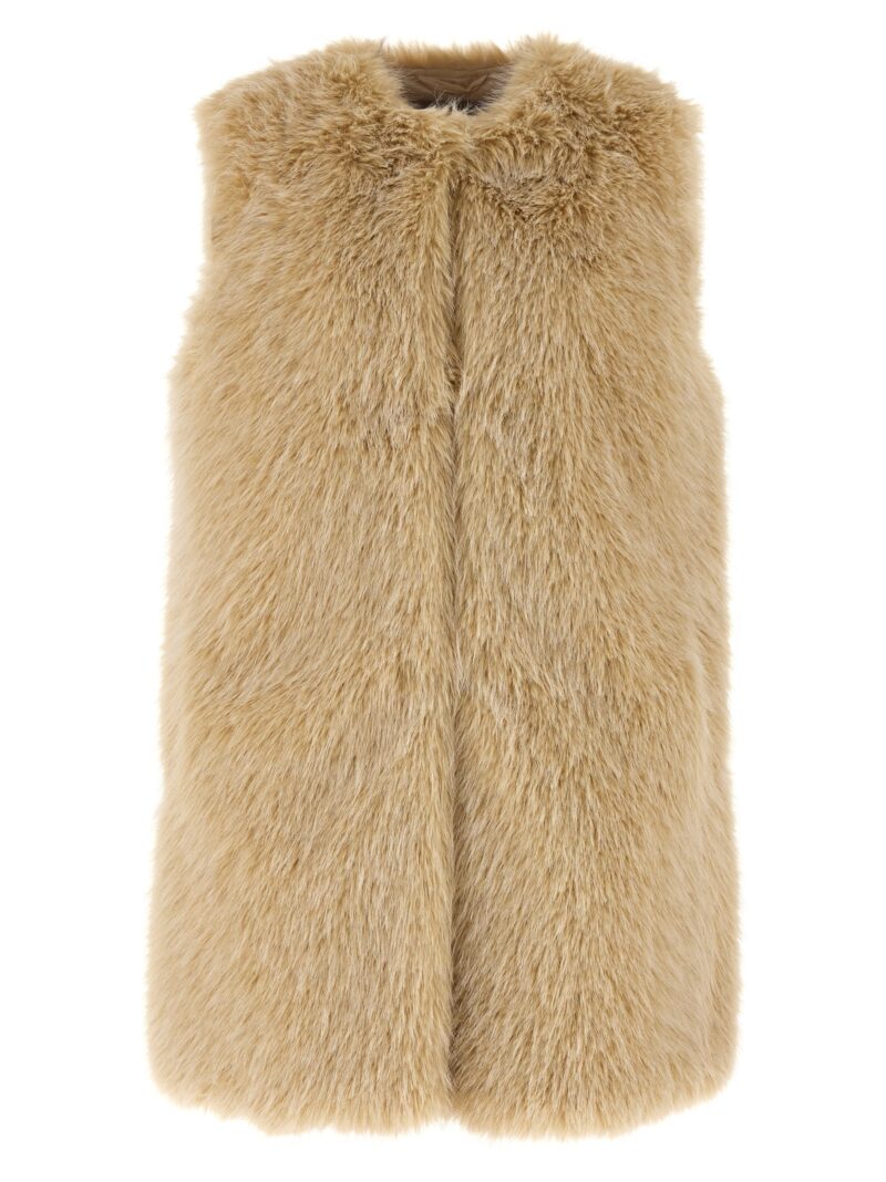 Faux fur vest HERNO Beige