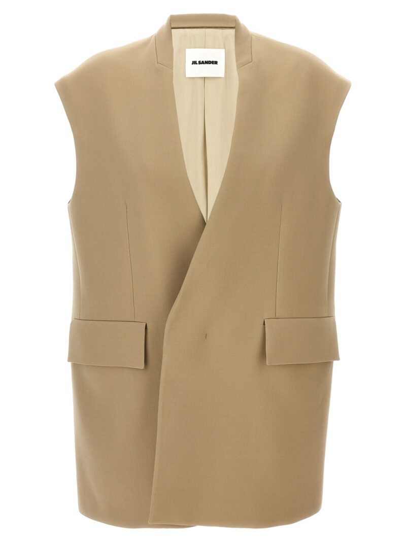 Oversized tailored vest JIL SANDER Beige