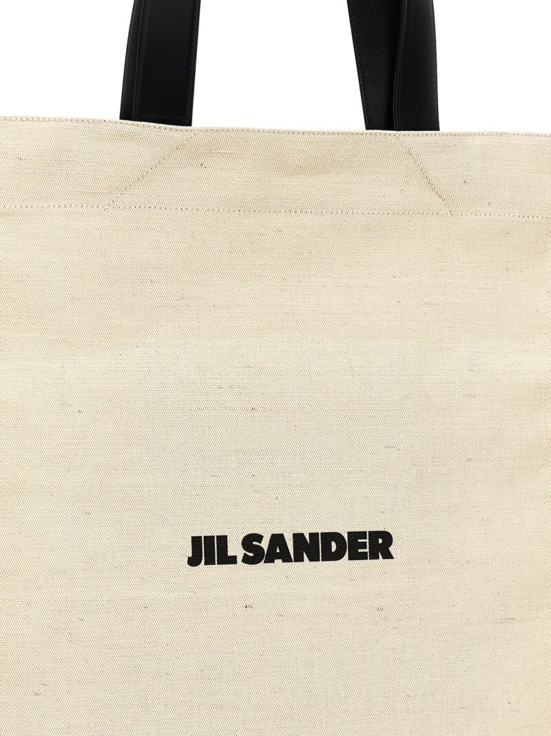 Medium 'Flat' shopping bag Man JIL SANDER White/Black