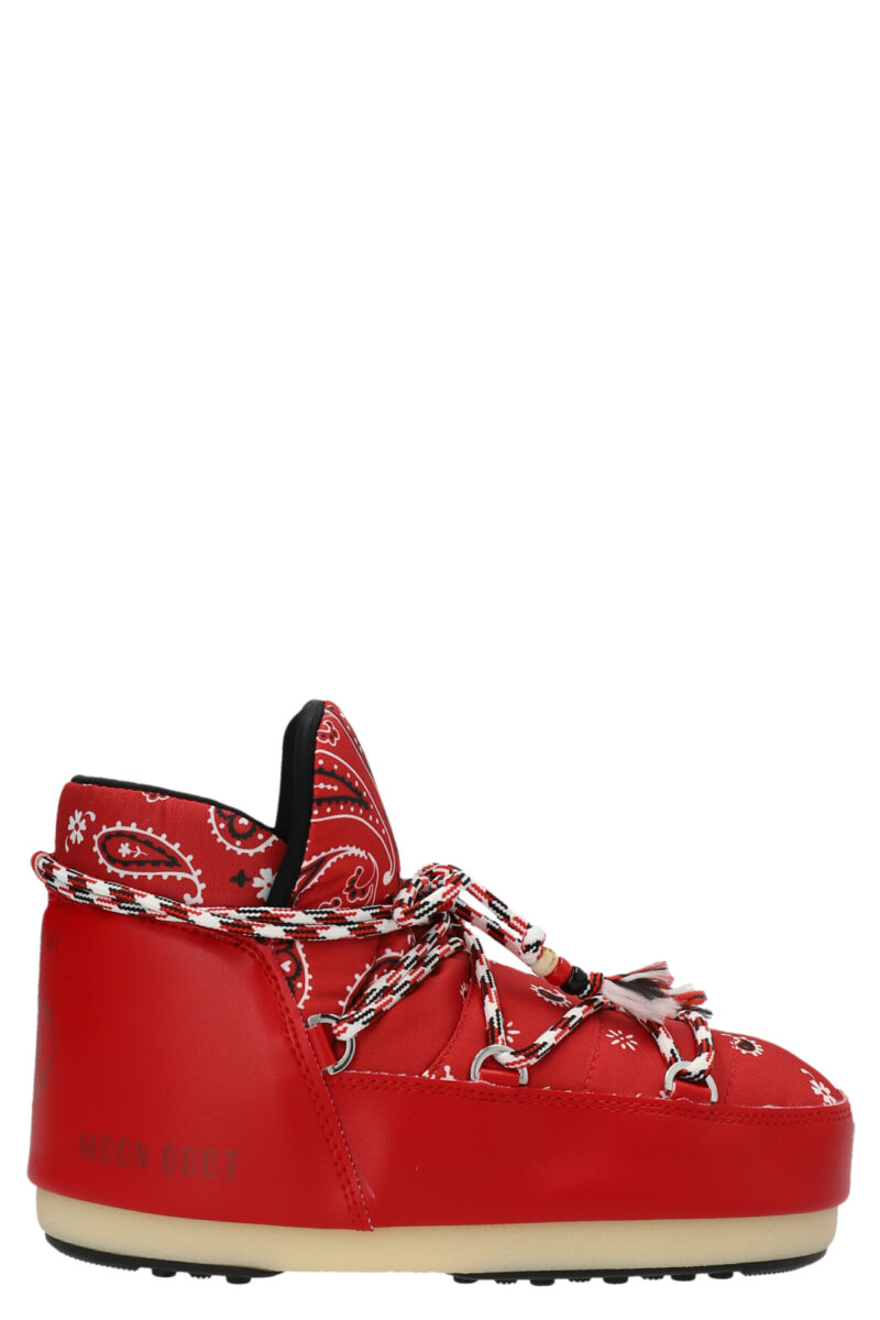 Alanui x Moon Boot 'Pumps Bandana' ankle boots ALANUI Red