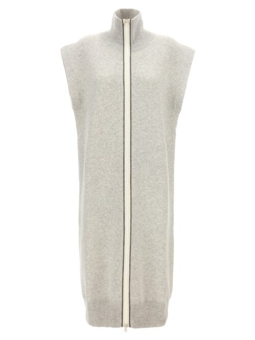 'Monile' long vest BRUNELLO CUCINELLI Gray