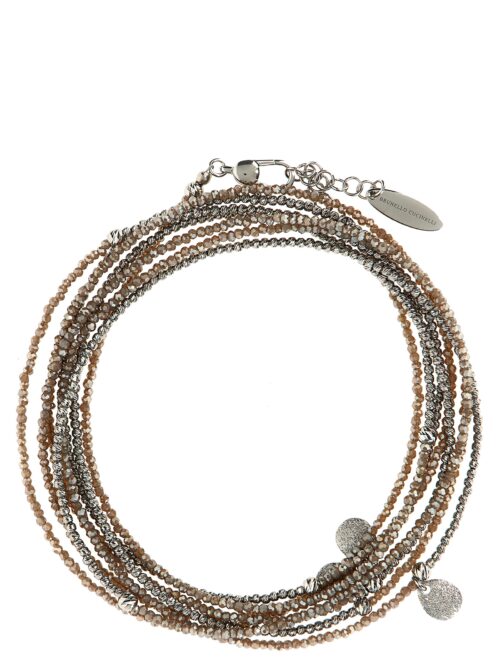 Glass beads bracelet BRUNELLO CUCINELLI Brown