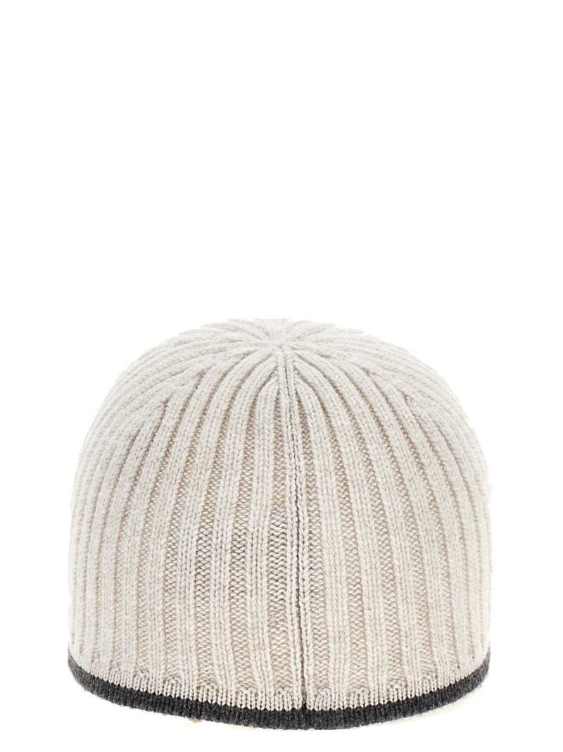 Ribbed knit cap Woman BRUNELLO CUCINELLI Gray