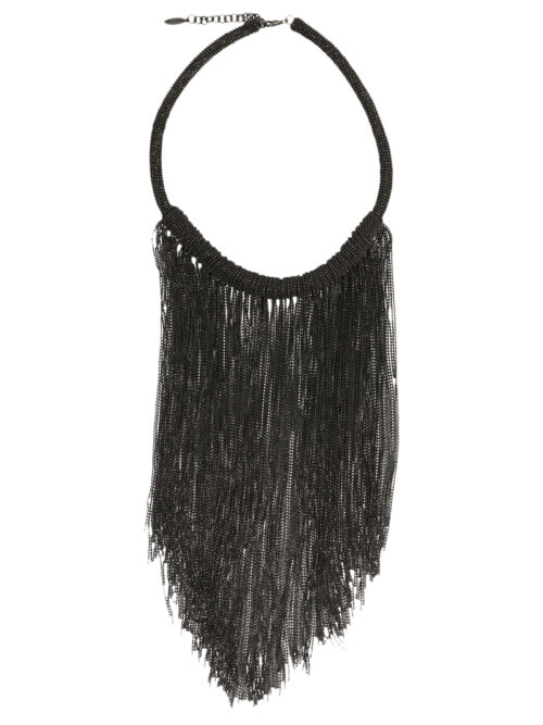 'Precious Waterfall' necklace BRUNELLO CUCINELLI Black