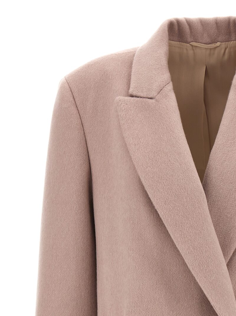 Double-breasted coat Woman BRUNELLO CUCINELLI Purple