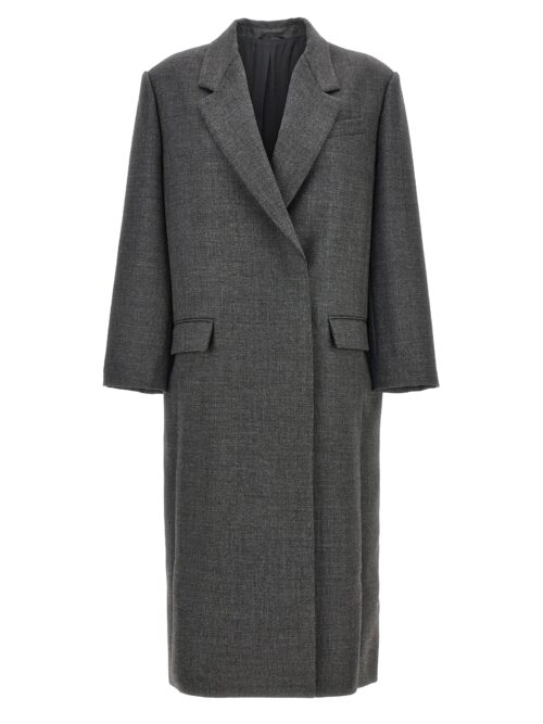 Double-breasted coat BRUNELLO CUCINELLI Gray