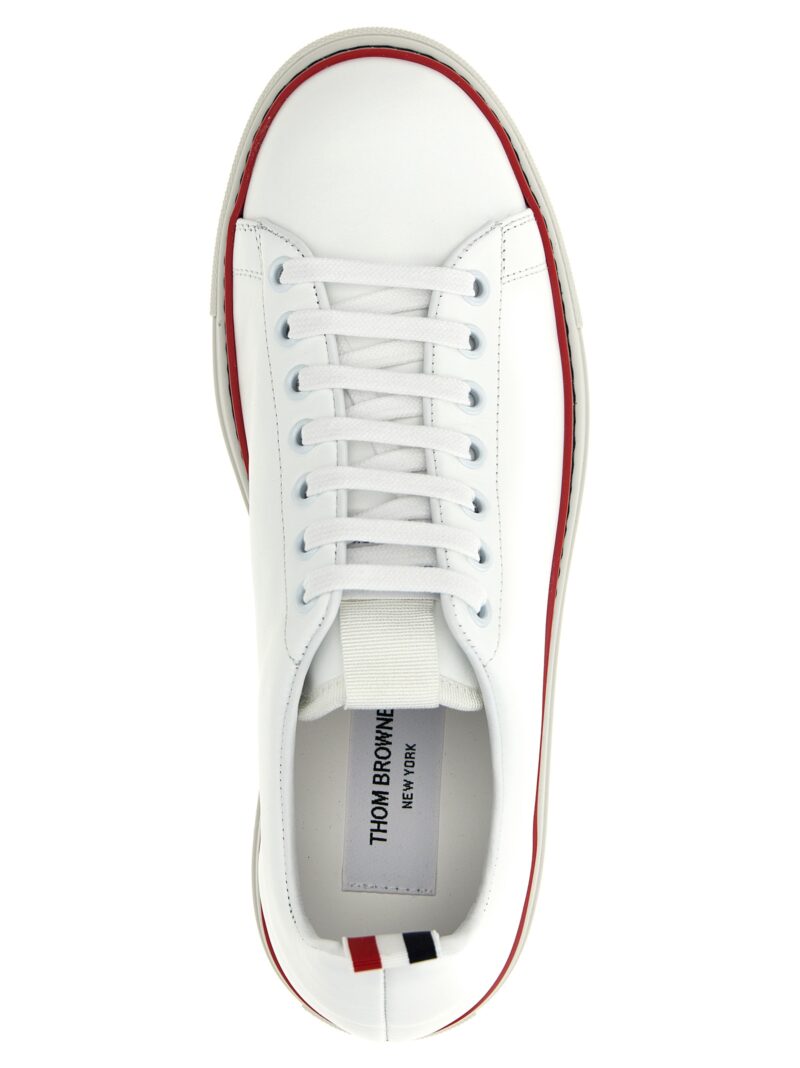 'Tennis Shoe' sneakers 100% calf leather (Bos Taurus) THOM BROWNE White