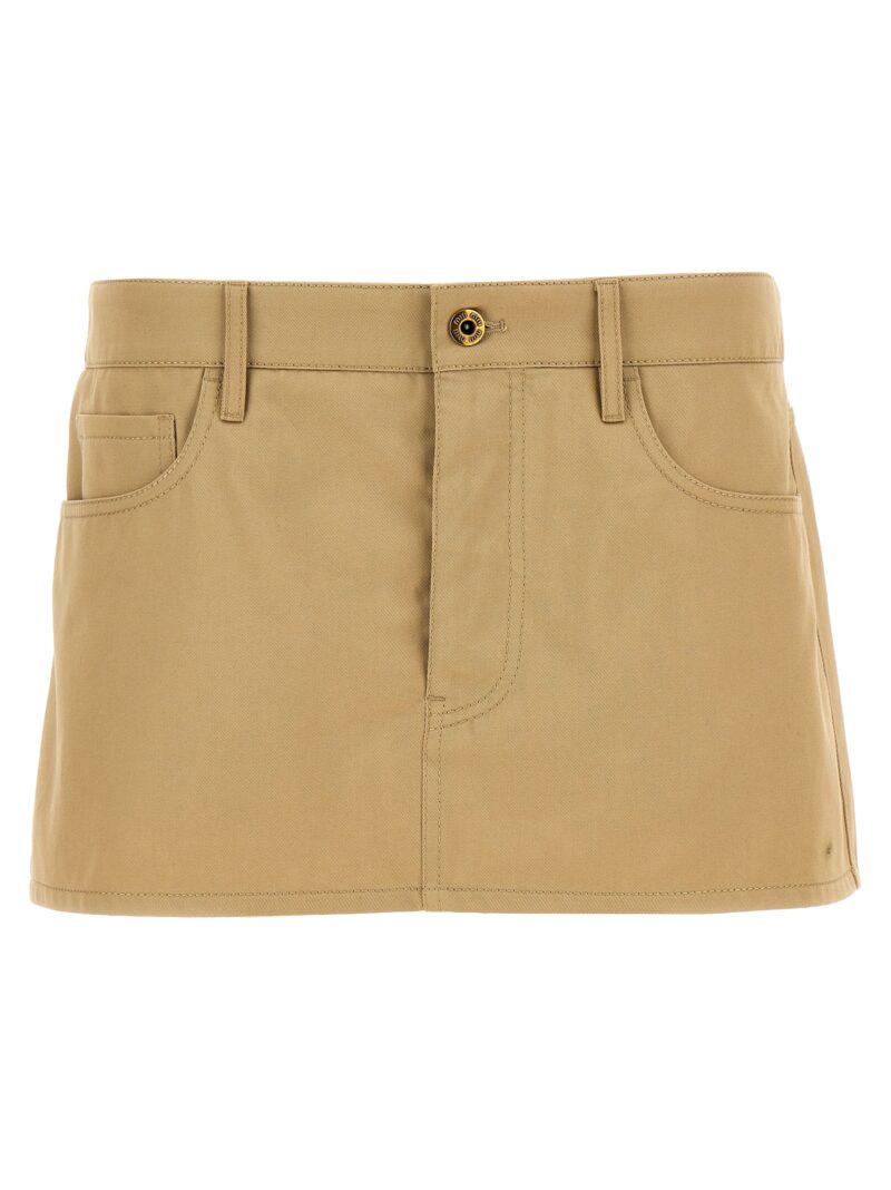 Chinos skirts MIU MIU Beige