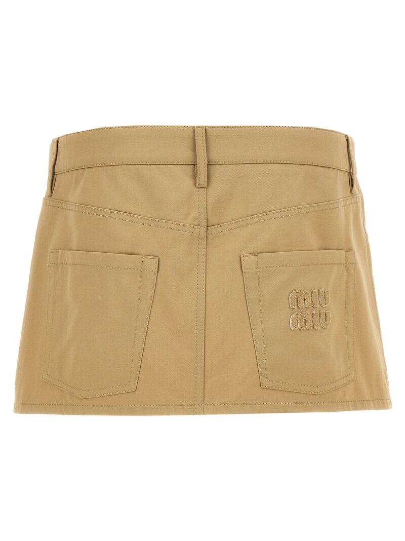 Chinos skirts MG2241SOOO1UPXF0065 MIU MIU Beige