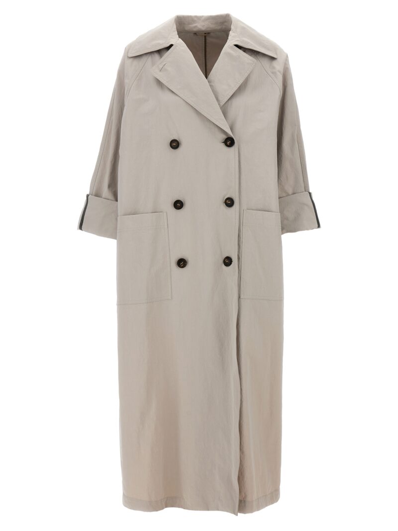 'Monile' trench coat BRUNELLO CUCINELLI Gray