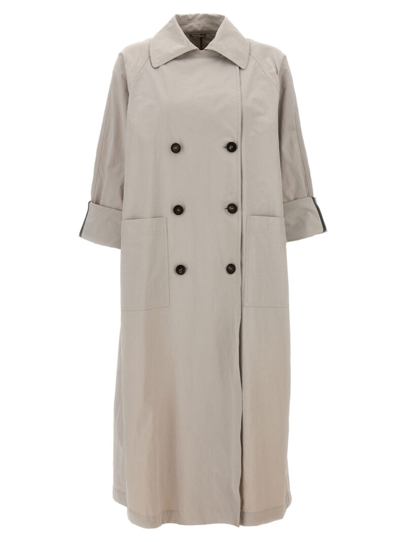 'Monile' trench coat MH5739795C9593 BRUNELLO CUCINELLI Gray