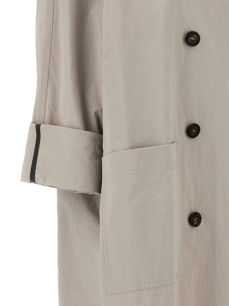 'Monile' trench coat Spring Summer 2024 BRUNELLO CUCINELLI Gray