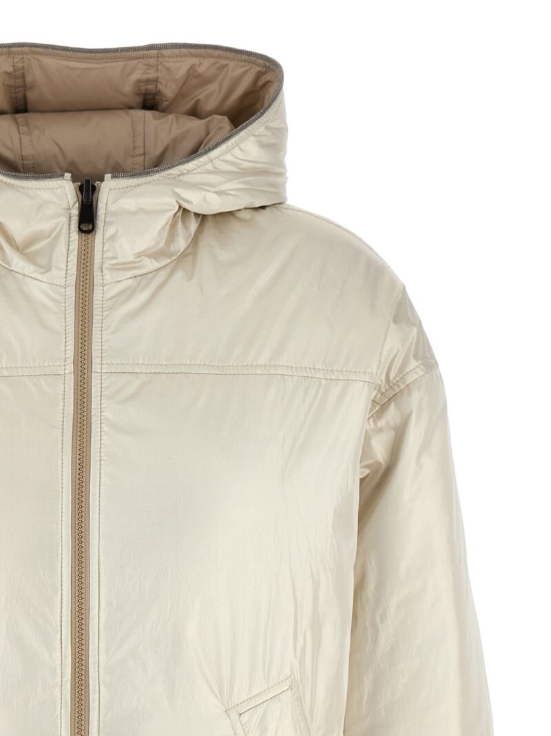 Laminated reversible down jacket 75% polyester