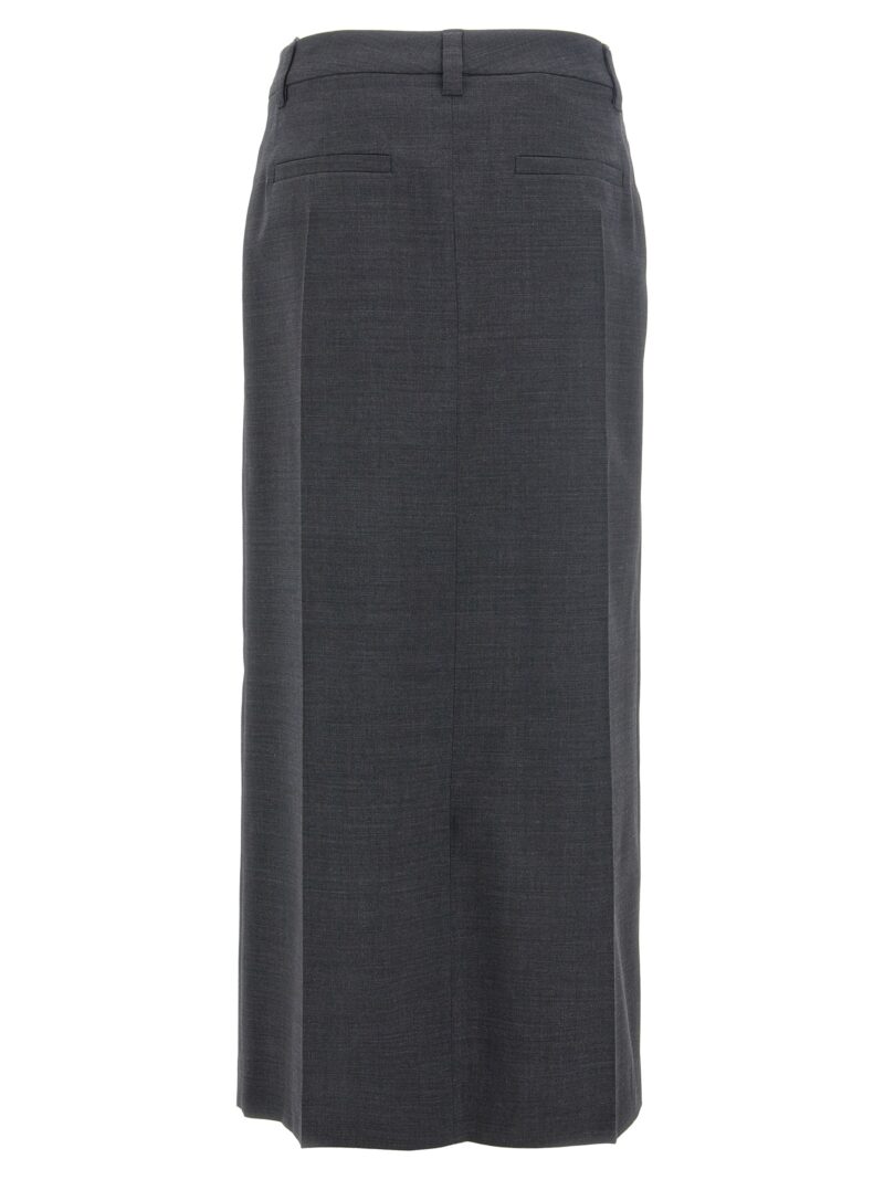 Long pence skirt MP154G3665C029 BRUNELLO CUCINELLI Gray