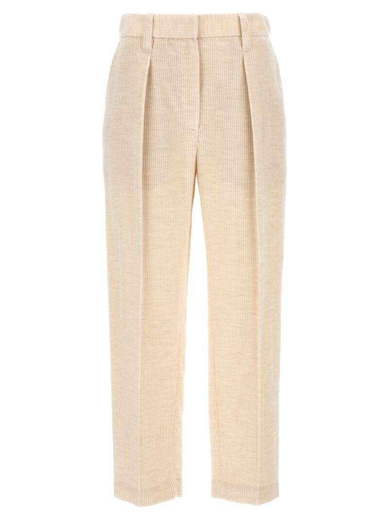 Corduroy trousers BRUNELLO CUCINELLI White