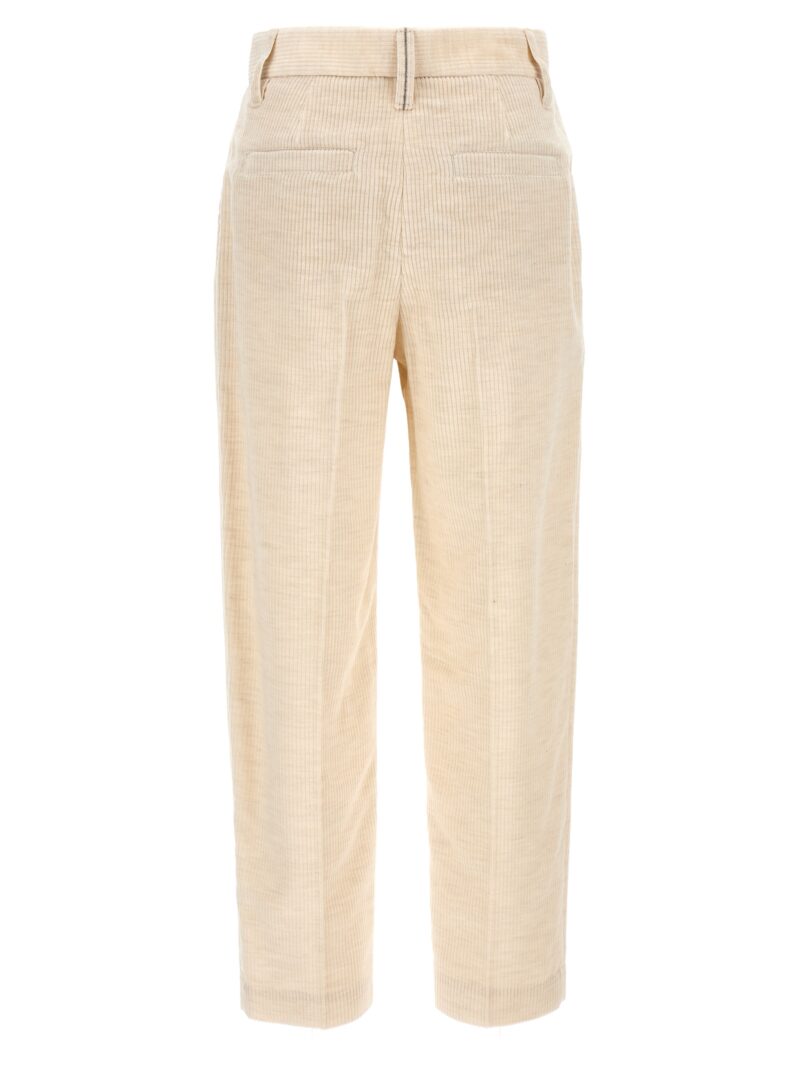 Corduroy trousers MP576P8562C058 BRUNELLO CUCINELLI White