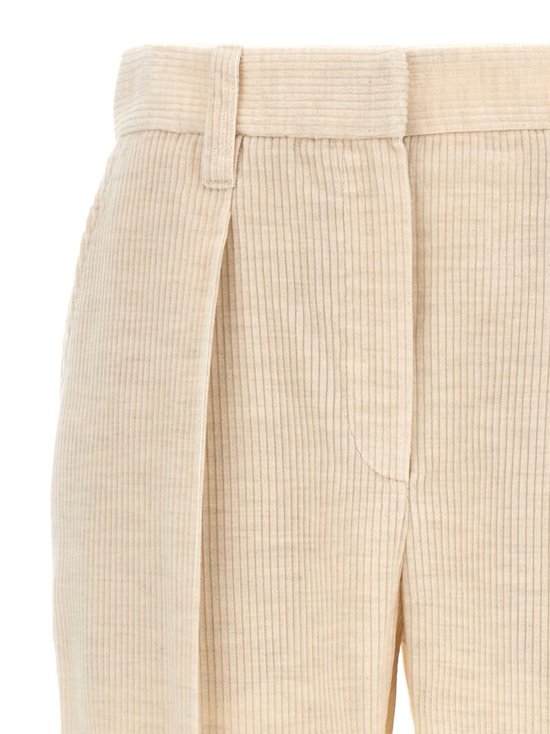 Corduroy trousers Woman BRUNELLO CUCINELLI White