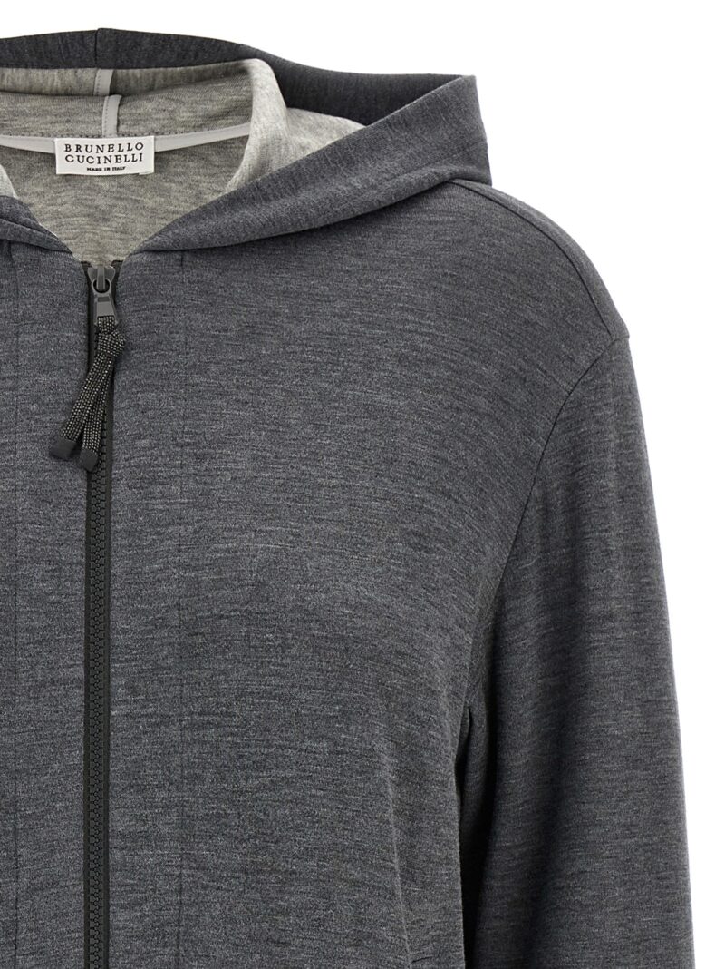 'Monile' hoodie Woman BRUNELLO CUCINELLI Gray