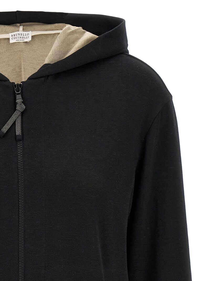 'Monile' hoodie Woman BRUNELLO CUCINELLI Black