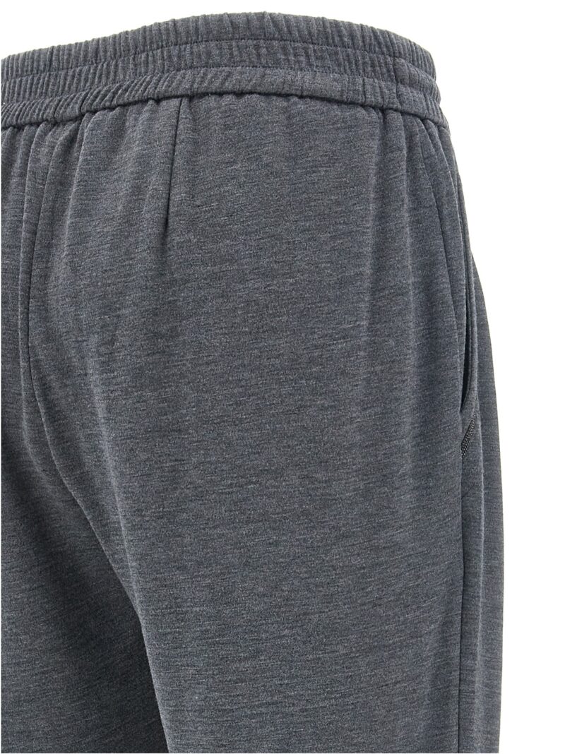 'Monile' joggers 67% cotton 31% silk 2% polyamide BRUNELLO CUCINELLI Gray