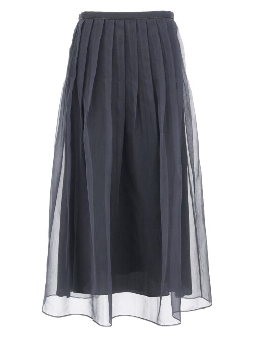 Tulle skirt BRUNELLO CUCINELLI Gray