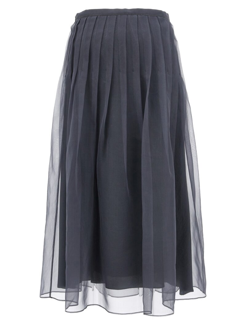 Tulle skirt MP940G3375C2355 BRUNELLO CUCINELLI Gray