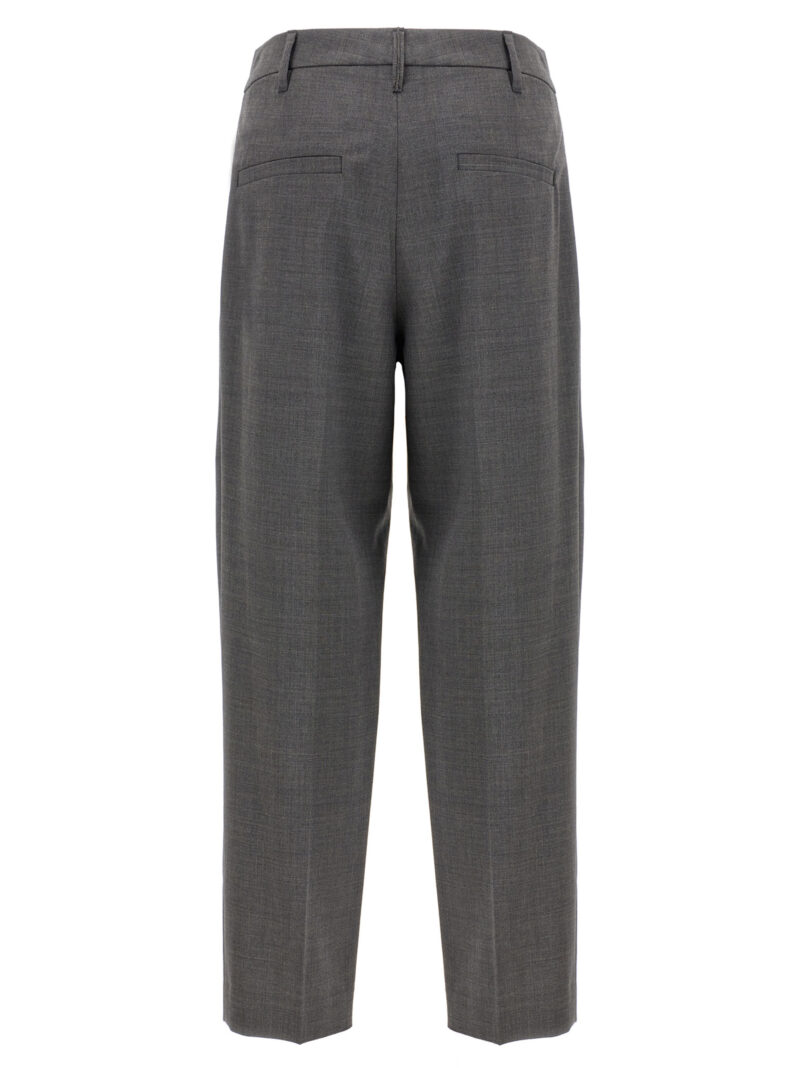 Pin tuck trousers MPW07P8308C010 BRUNELLO CUCINELLI Gray