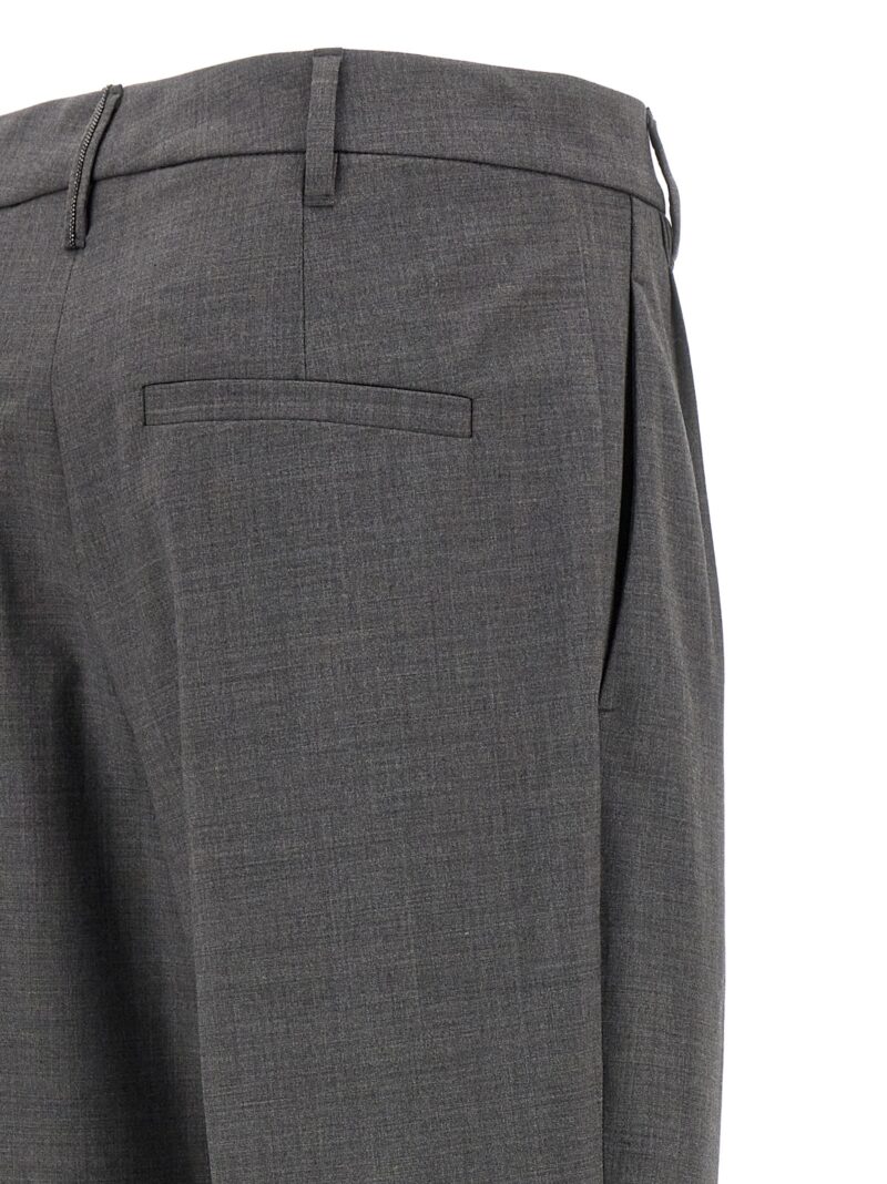 Pin tuck trousers 75% virgin wool