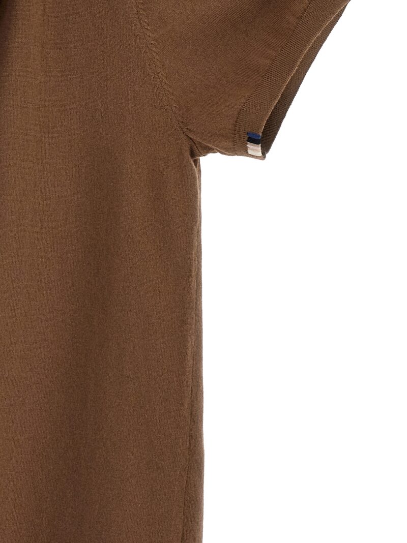 'N°352 Avenue' polo shirt 70% cotton 30% cachemire EXTREME CASHMERE Brown