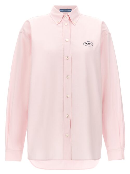 Logo embroidery shirt PRADA Pink