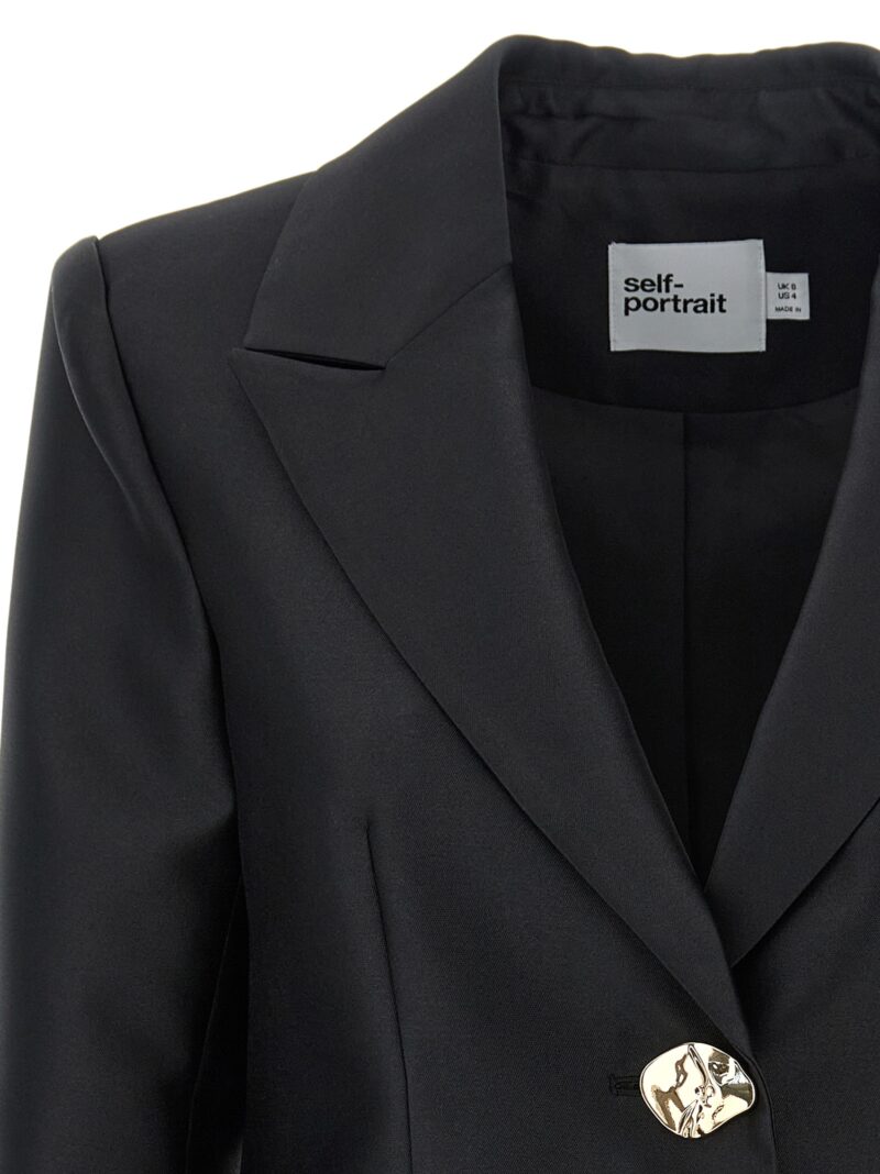 'Black Taffeta' blazer Woman SELF PORTRAIT Black