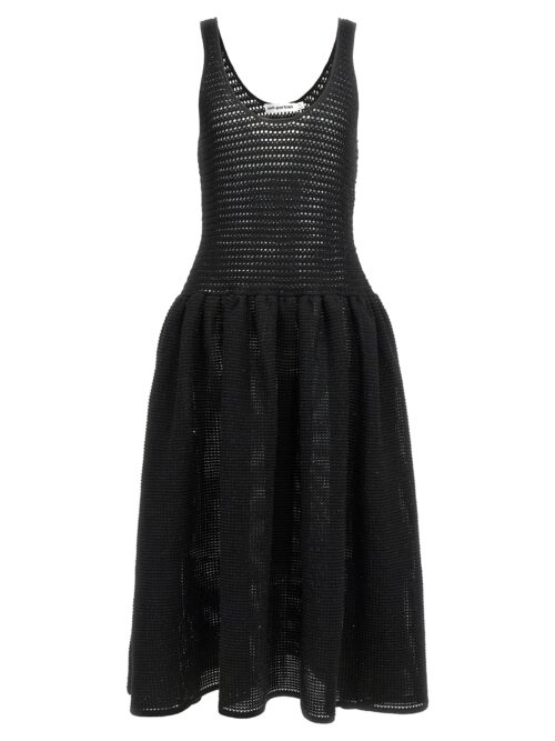 'Black Crochet Knit Midi' dress SELF PORTRAIT Black