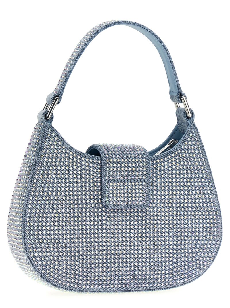 'Blue Rhinestone Denim Cresent' handbag PF24322SMUBLUE SELF PORTRAIT Light Blue