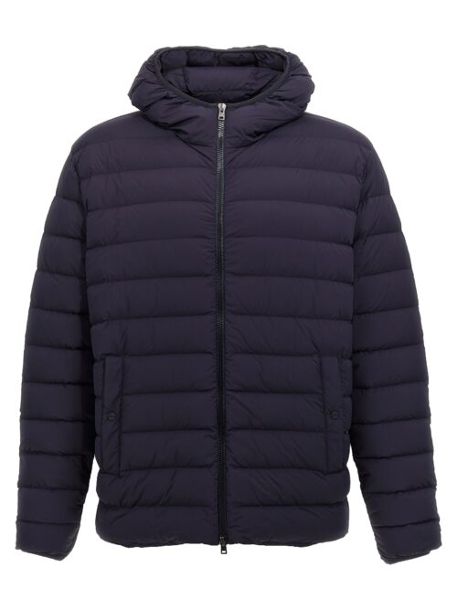 Hooded down jacket HERNO Blue