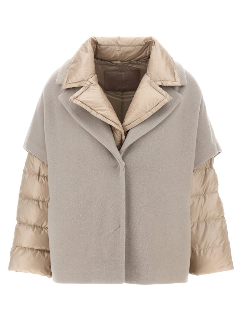 Hood insert down jacket HERNO Beige