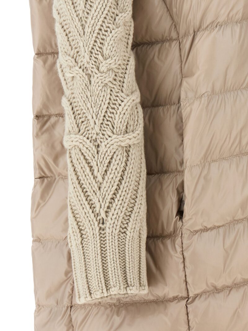 Knitted sleeve down jacket 100% polyamide HERNO Beige