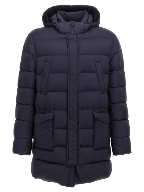 Long down jacket HERNO Blue