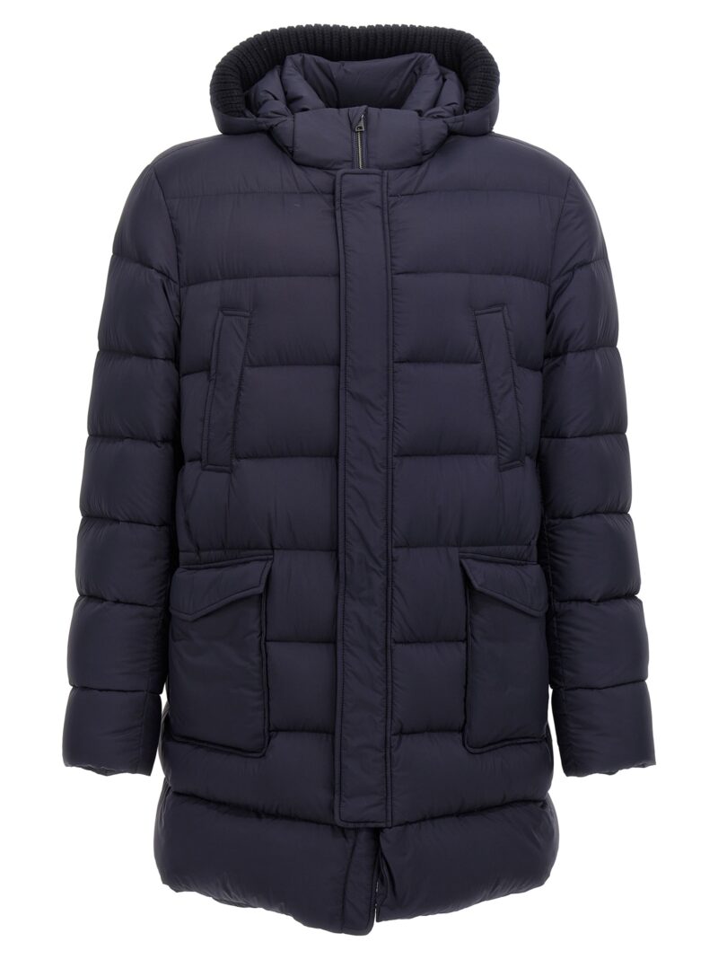 Long down jacket HERNO Blue