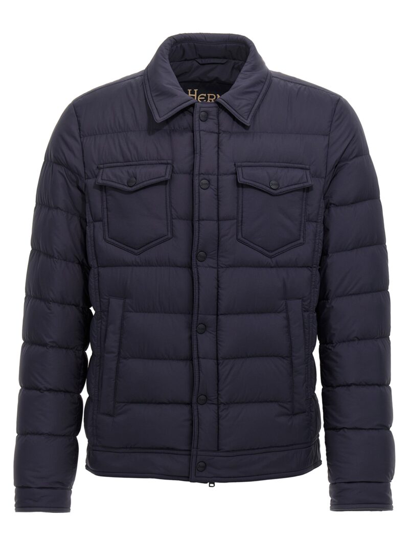 'La Denim' down jacket HERNO Blue