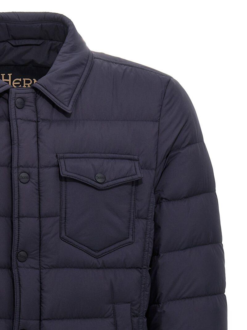 'La Denim' down jacket Man HERNO Blue