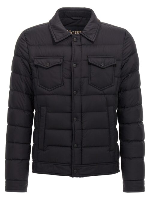 'La Denim' down jacket HERNO Black