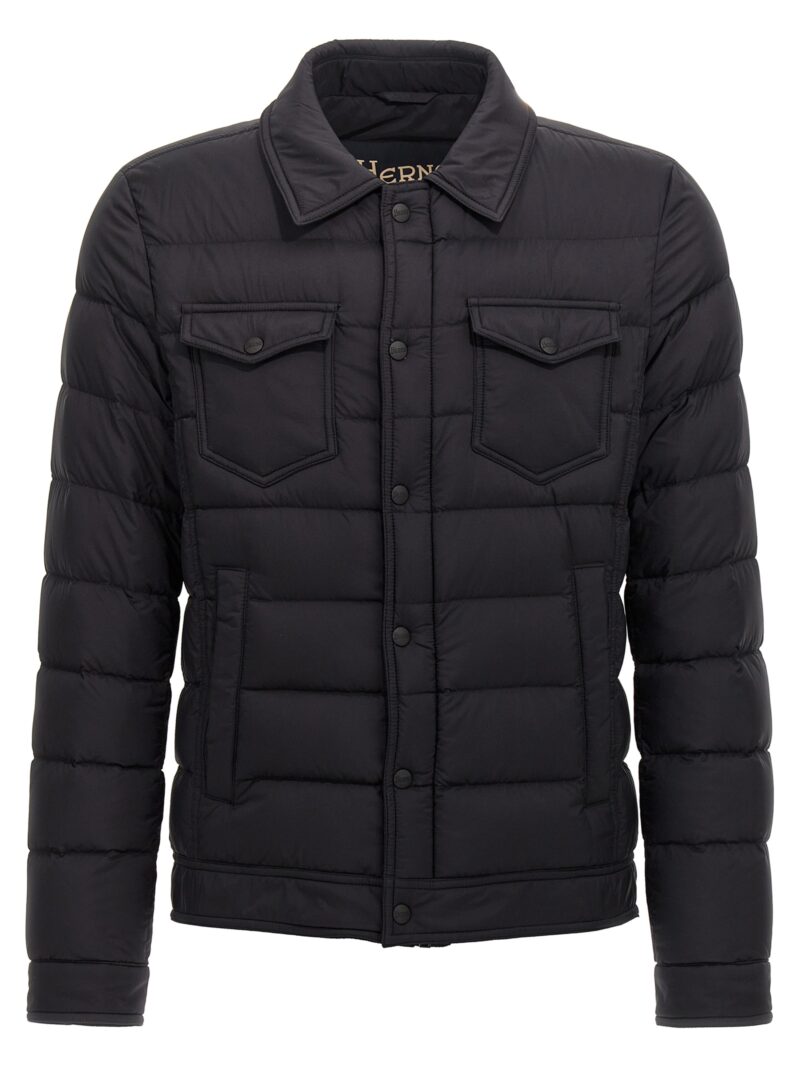 'La Denim' down jacket HERNO Black