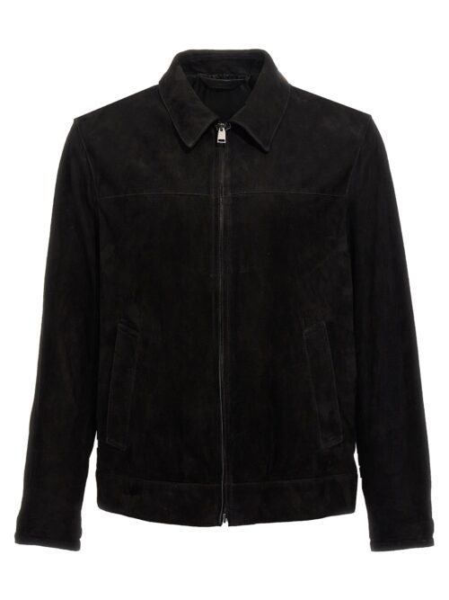 Suede jacket BRIONI Black